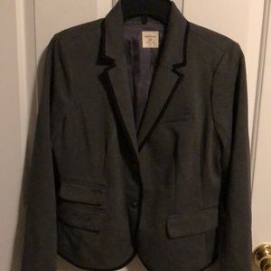Gray Blazer with Black Trim